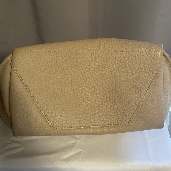 Ampersand As Apostrophe Medium Tan Pebbled Leather Tote Bag Purse Handbag - Picture 6 of 11